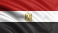 Egypt flag blowing in the wind. Background texture. 3d rendering, waving flag. Ã¢â¬â Illustration, Cairo Royalty Free Stock Photo